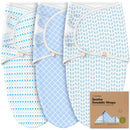 Keababies - 3Pk Soothe Baby Swaddles, Sleep Sack For Newborns, Storm 0/3M Image 1