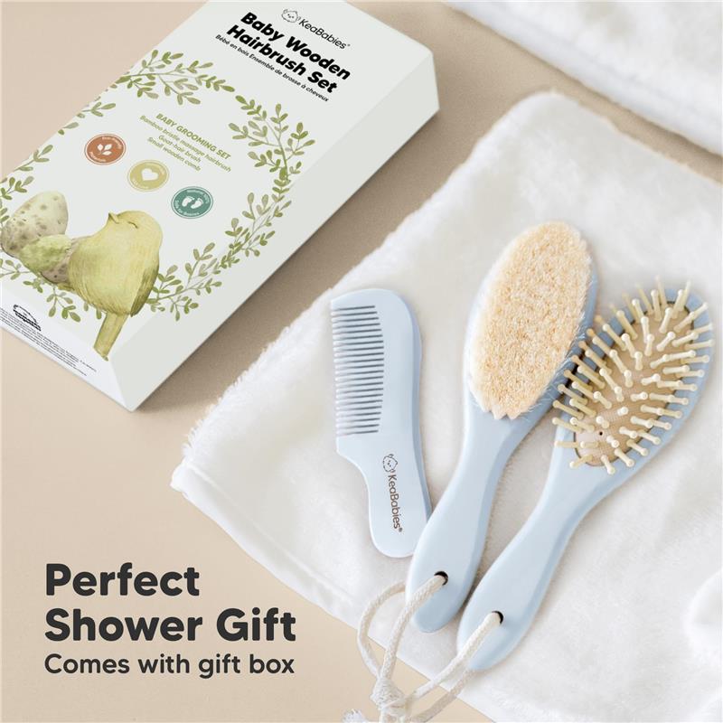 Keababies - Hair Brush & Comb Set, Frost Image 9