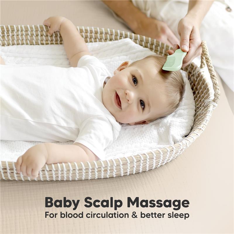 Keababies - Hair Brush & Comb Set, Sage Image 5