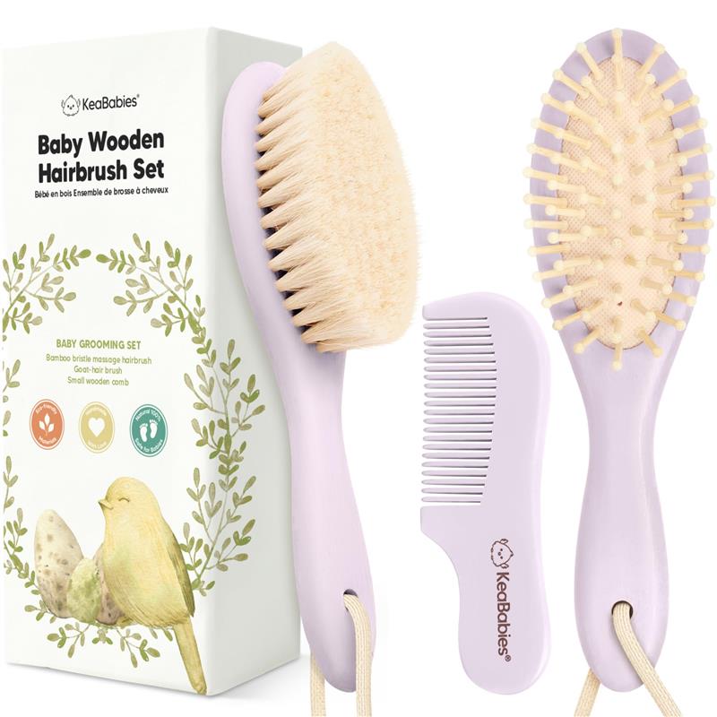 Keababies - Hair Brush & Comb Set, Thistle Image 1