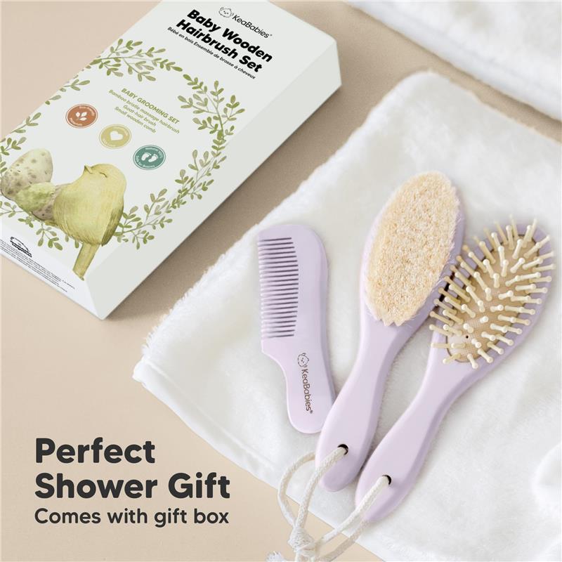 Keababies - Hair Brush & Comb Set, Thistle Image 9