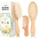 Keababies - Hair Brush & Comb Set, Walnut Image 1