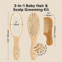 Keababies - Hair Brush & Comb Set, Walnut Image 2