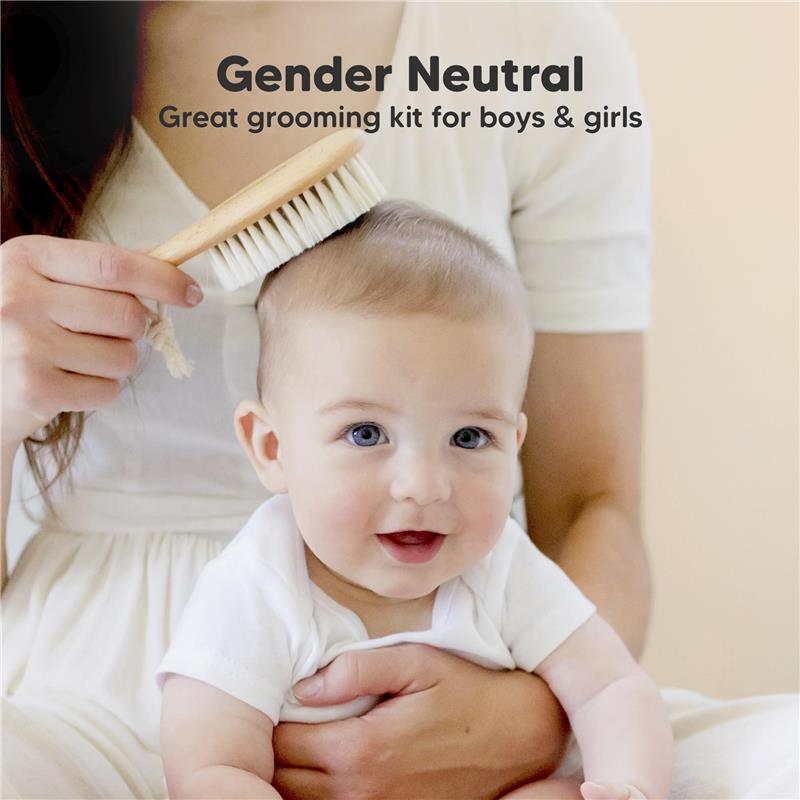 Keababies - Hair Brush & Comb Set, Walnut Image 8