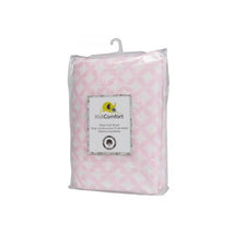 KidiComfort Cotton Fitted Crib Sheet, Pink Diamond Image 1