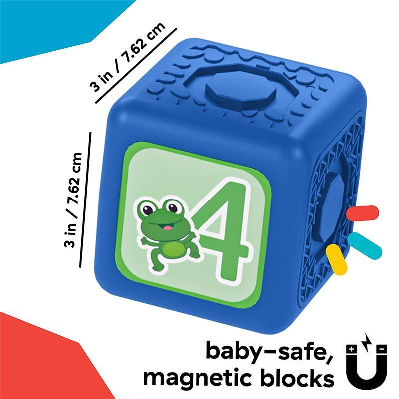 Kids II - Baby Einstein Connectables 6 Piece Set STEAM Learning Magnetic Blocks Image 4