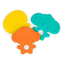 Kids II - Bright Starts Gummy Buddies 3-Pack Textured Teethers, Elephant, Lion, Monkey Image 1