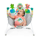 Kids II - Bright Starts Playful Paradise Comfy Baby Bouncer Seat with Soothing Vibration Image 3