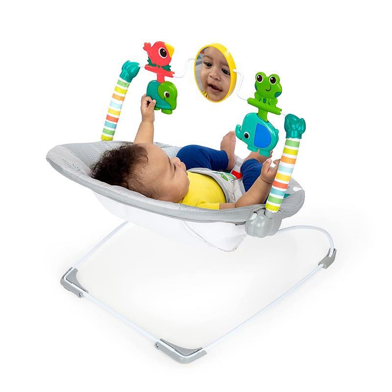 Kids II - Bright Starts Playful Paradise Comfy Baby Bouncer Seat with Soothing Vibration Image 7
