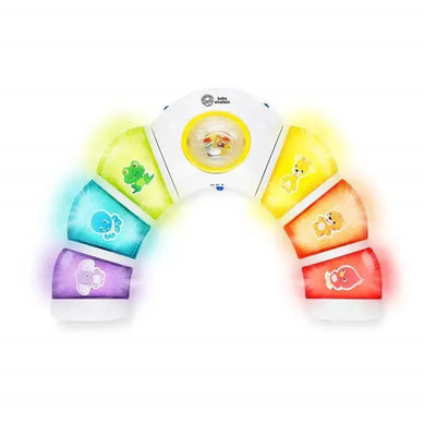 Glow & Discover Light Bar Activity Station features colorful animal buttons and a central light show for sensory play.