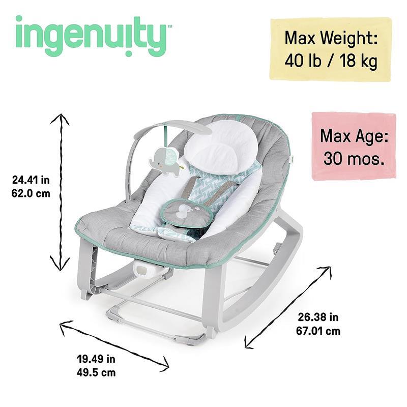 Ingenuity - Keep Cozy 3-in-1 Grow with Me Vibrating Baby Bouncer, Weaver Image 3