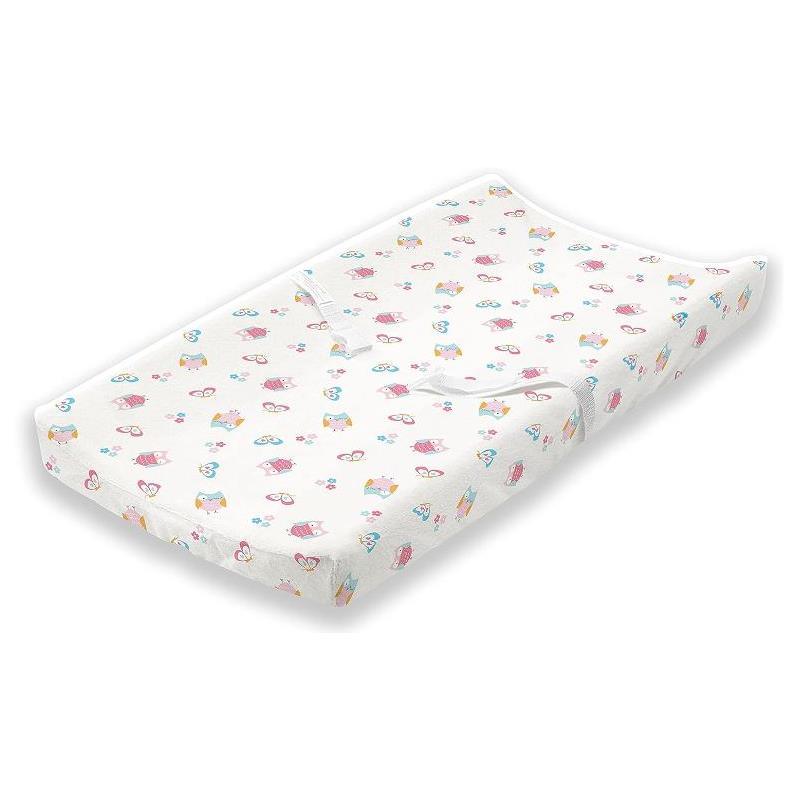Kids II - Summer Infant Soft Muslin Changing Pad Cover, Owls Butterflies Image 1