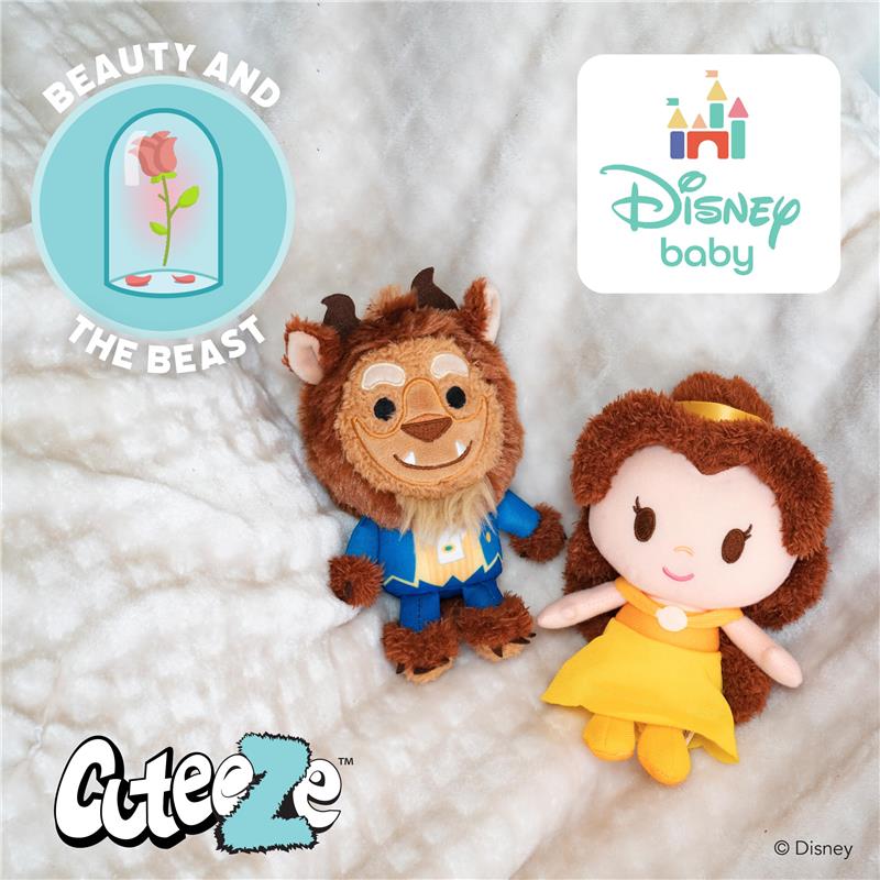 KIDS PREFERRED - Disney Baby Cuteeze Beauty and The Beast Belle and Beast Stuffed Animal Plush Toys Image 2