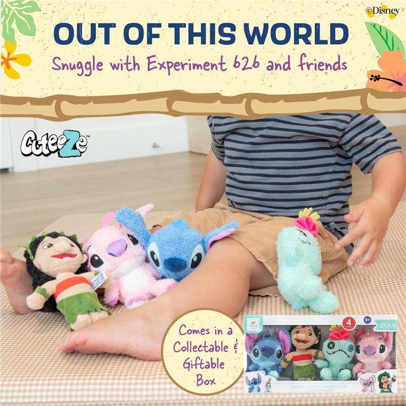 KIDS PREFERRED - Disney Baby Lilo & Stitch 4 Piece Cuteeze Gift Set Plush Collector Set of Stuffed Animals Image 3