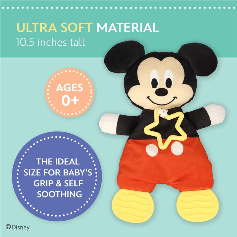 Kids Preferred - Disney Baby Mickey Mouse Plush and Sensory Crinkle Teether Toys Image 3