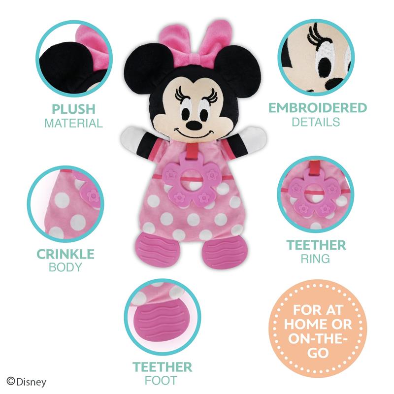 Kids Preferred - Disney Baby Minnie Mouse Plush and Sensory Crinkle Teether Toys  Image 3