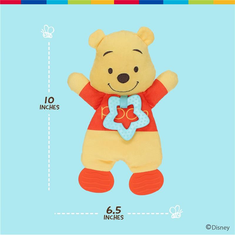 KIDS PREFERRED - Disney Baby Winnie The Pooh Sensory Blanky with Crinkle and Teether  Image 4