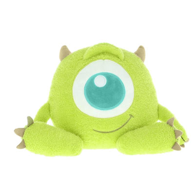 Disney Monsters Inc. Mike Wazowski plush toy, green with a single large eye and small horns, smiling cutely.
