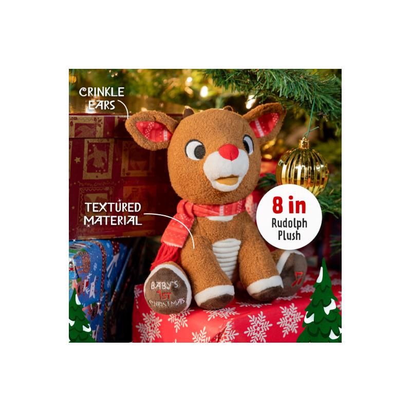 Kids Preferred - Santa Claus Rudolph The Red-Nosed Reindeer Musical Stuffed Animal, 8 Inches Image 2