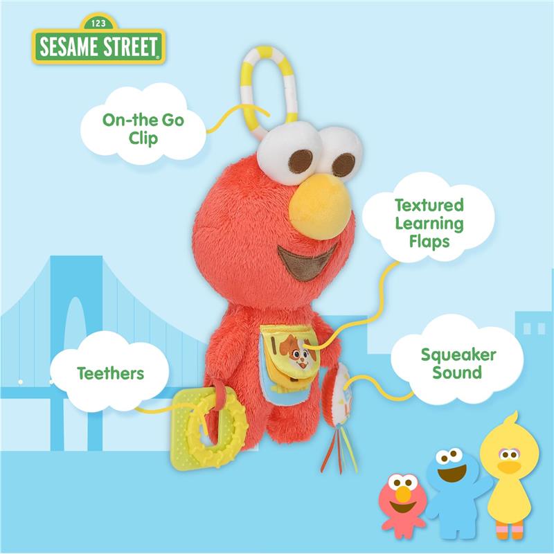 Kids Preferred Sesame Street Elmo Activity Toy with Teething Rings Image 3