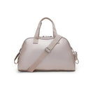 Kipling Camama Diaper Bag in Tiny Metallic Glow, featuring a sleek metallic finish and adjustable shoulder strap.