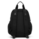Kipling Maisie Diaper Backpack in Tiny Black Noir features a sleek black design with adjustable straps and a top handle.