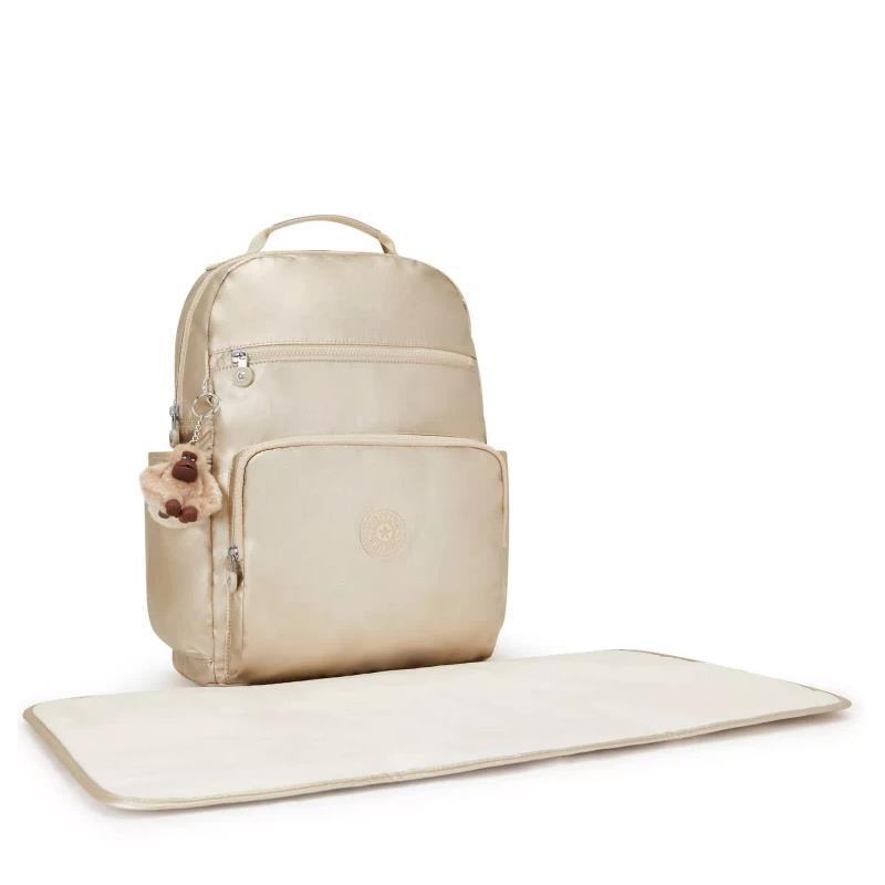 Kipling - So Baby Diaper Bag, Mettalic Gold Image 2