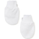 Kissy Kissy - Baby Boy Basic Mittens, White/Light Blue Image 1