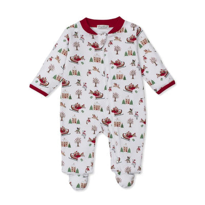 Kissy Kissy - Baby Footie With Zipper Christmas Dog Image 1