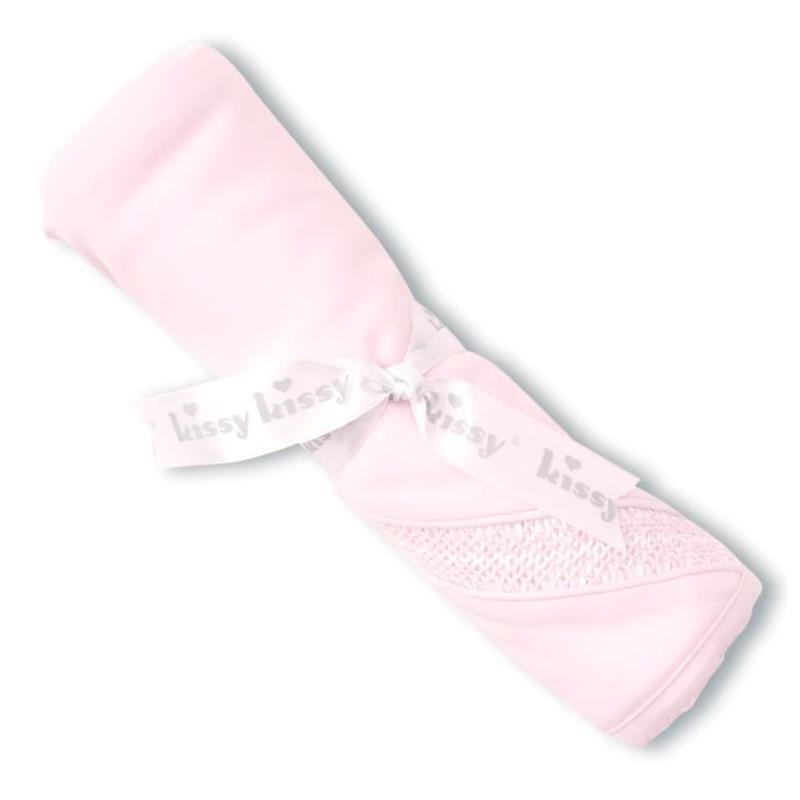Kissy Kissy - Baby Pink Blanket With Hand Smocked Image 2
