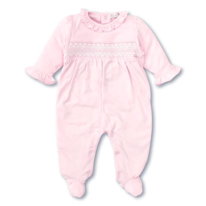 Kissy Kissy - Baby Girl Footie With Hand Smocked, Charmed Pink Image 1