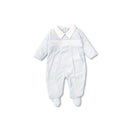Kissy Kissy Footie W/ Hand Smocked CLB Charmed With Collar Light Blue Image 1