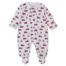 Kissy Kissy Love Brave Firefighters StretchFlex Zip Footie Image 1