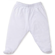 Kissy Kissy Pointelle Footed Pant, White Image 1