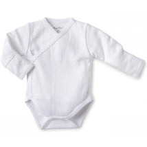 Kissy Kissy - Baby Neutral Pointelle Long Sleeve Cross Bodysuit, White Image 1