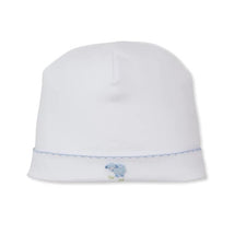 Kissy Kissy Premier Sweet Sheep White/Blue Hand Embroidery Hat Image 1