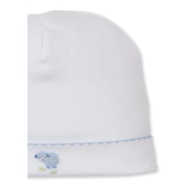 Kissy Kissy Premier Sweet Sheep White/Blue Hand Embroidery Hat Image 2