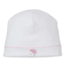 Kissy Kissy Premier Sweet Sheep White/Pink Hand Embroidery Hat Image 1