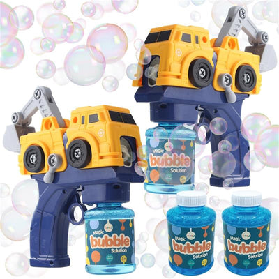 Klevly - Construction Bubble Gun (Includes 2 Guns And 4 Bubble Solutions) Image 1