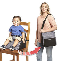 Kolcraft - Travel Duo 2-in-1 Portable Booster Seat and Diaper Bag, Space Grey Image 1