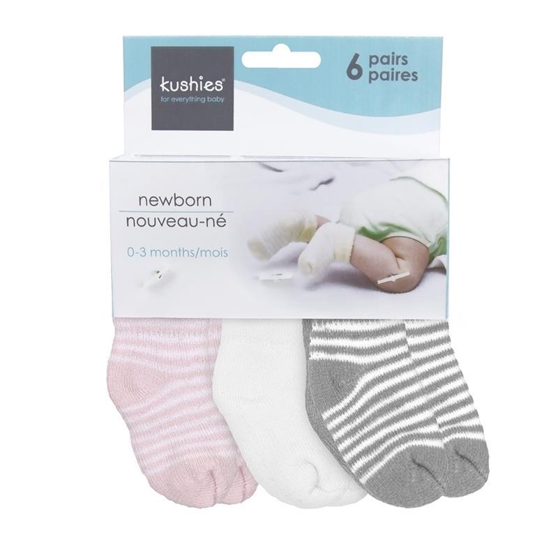 Kushies - 6 Pack newborn socks, Pink Image 2