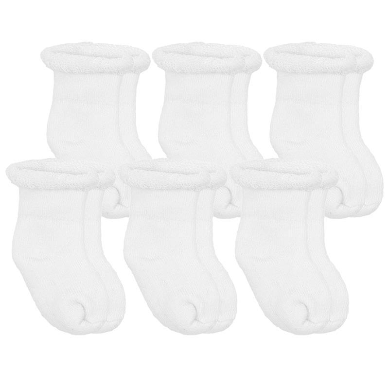 Kushies - 6 Pack newborn socks, White Image 1
