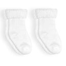 Kushies Baby - 2Pk Socks Terry, 3/6M, White Solid Image 1