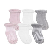 Kushies Baby - 6Pk Girls Socks Terry, 3/6M Image 1