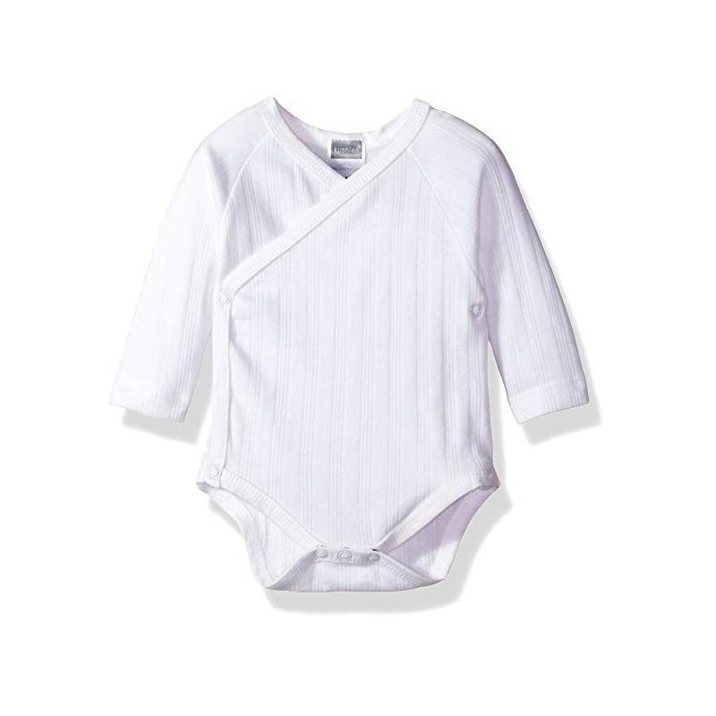 Kushies Baby Classics Side Wrap Long Sleeves Bodysuit White Image 1