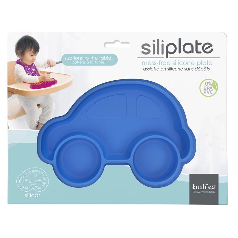 Kushies Baby Siliplate Mess-free Silicone Plate, Azure Image 2