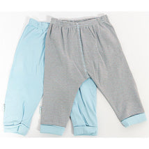 Kushies Grey & Blue Baby Boy Pants 2Pc Set Image 1