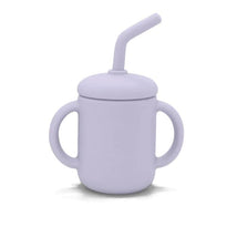 Kushies - Sili Sippy Cup + Straw Violet lilac Image 1