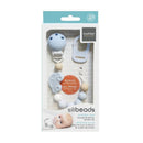Kushies Silibeads Silicone Pacifier Clip - New Blue Car Image 2