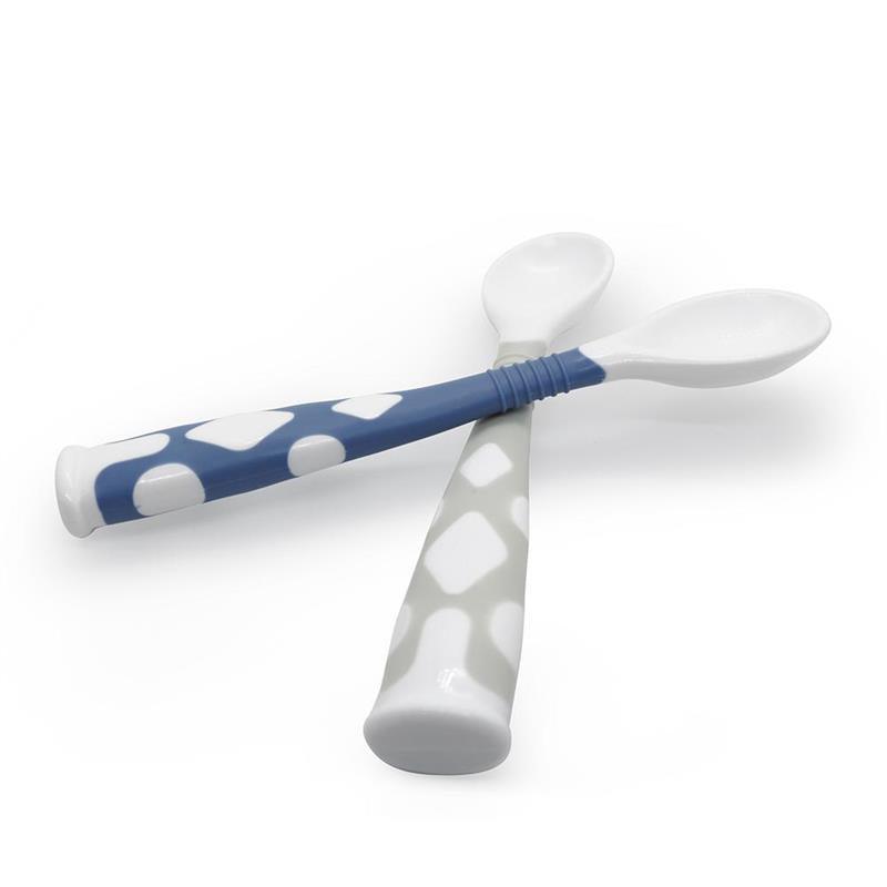 Kushies Silibend Bendable Spoon 2-Pack (Blue/Grey) Image 3
